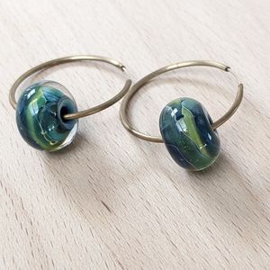 Handmade Lampwork Bead Hoops